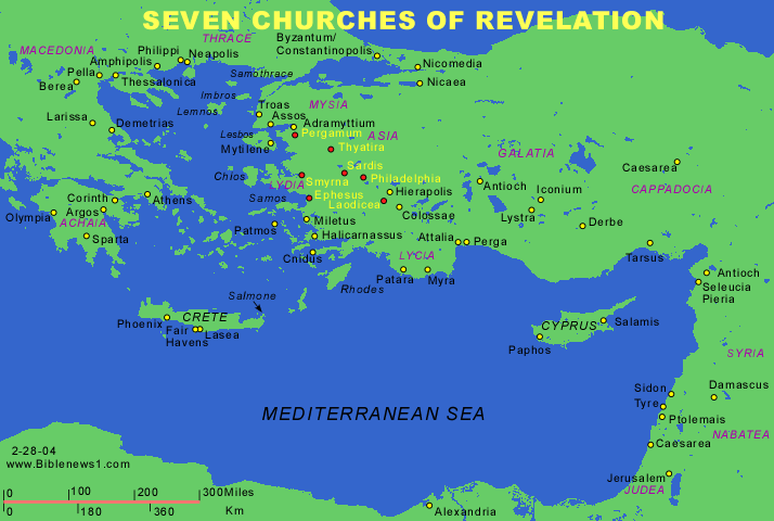 Letters To The Seven Churches Chart