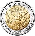 EU commemorative coin showing Europa and the bull
